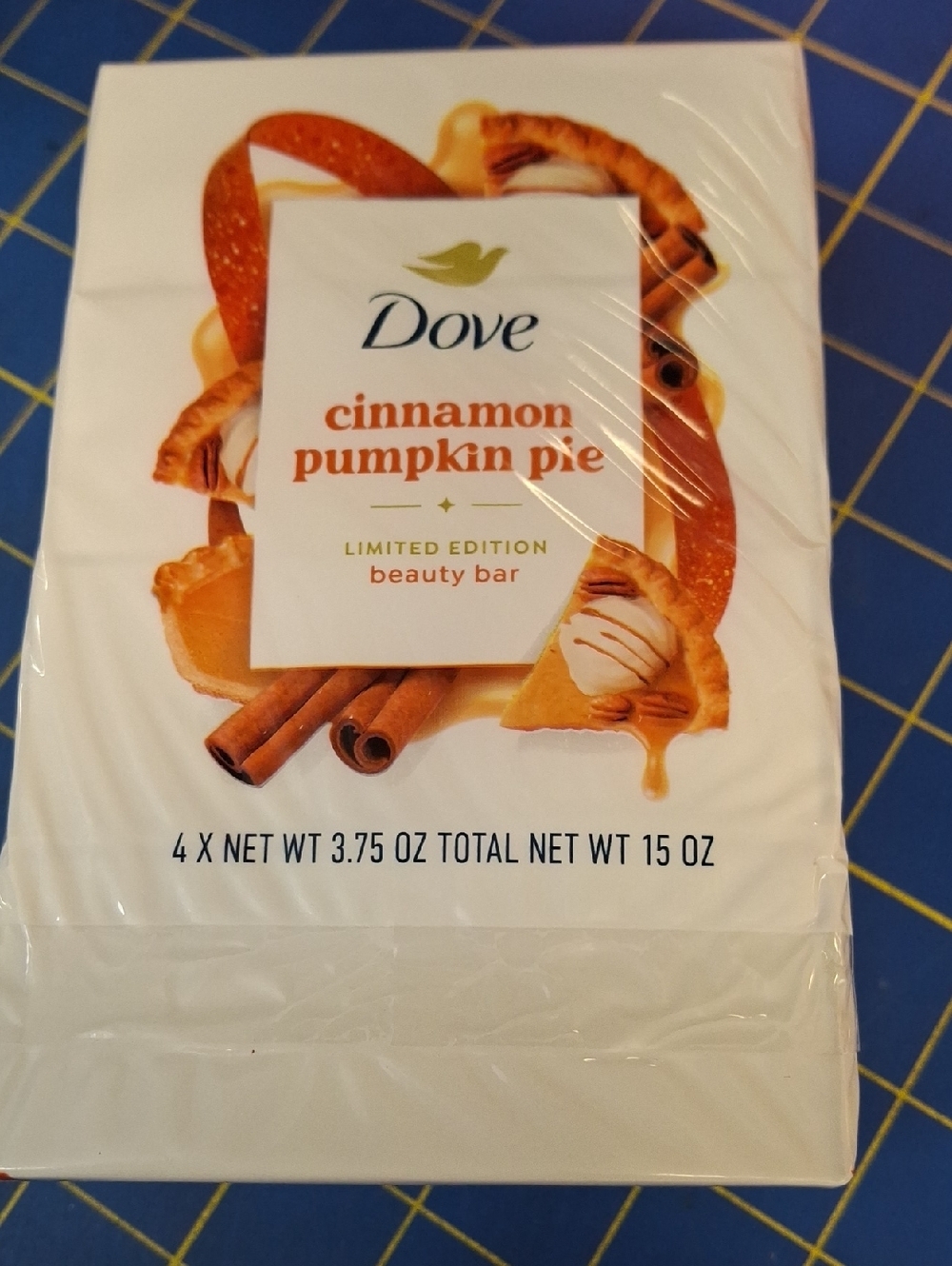 Dove Cinnamon Pumpkin Pie Limited Edition Beauty Bar 4 Pack New